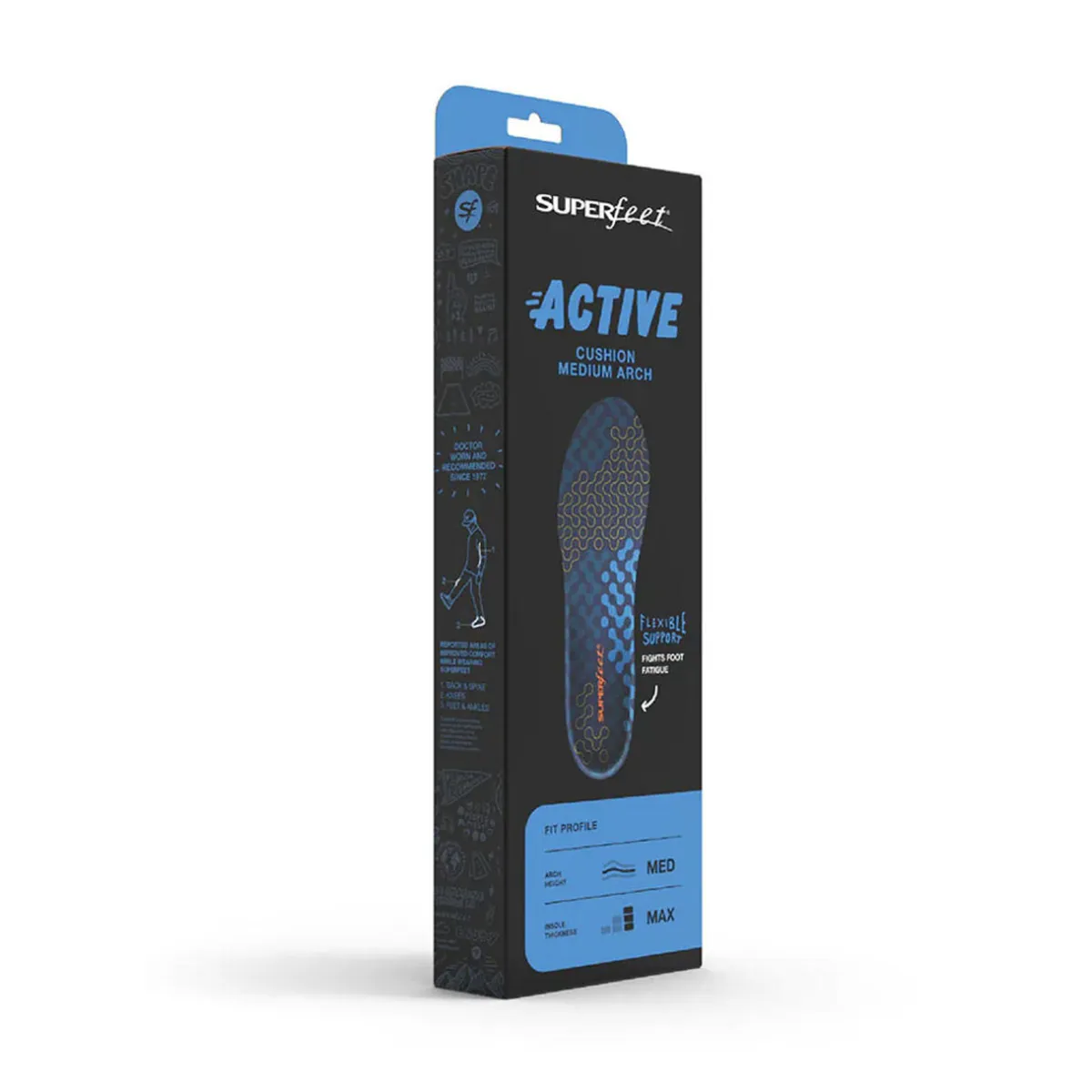 Superfeet Active Cushion Medium Arch Insoles