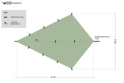 DD Hammocks DD SuperLight Bikepacker Tarp (3.7m x 2.3m)