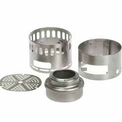 Evernew EBY255 Titanium Alcohol Stove DX Set (Ti DX Stand & Stove)