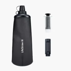 Pure Clear Peak Series Collapsible Squeeze Bottle 1L