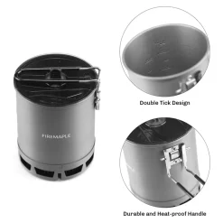 Fire Maple Petrel G3 Ultralight Pot 600ml with Heat Exchanger