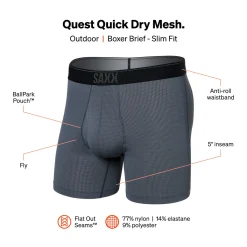 SAXX Quest Quick Dry Mesh Boxer Brief Fly