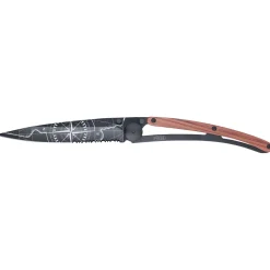 Deejo Serrated 37g Knife - Black/Terra Incognita