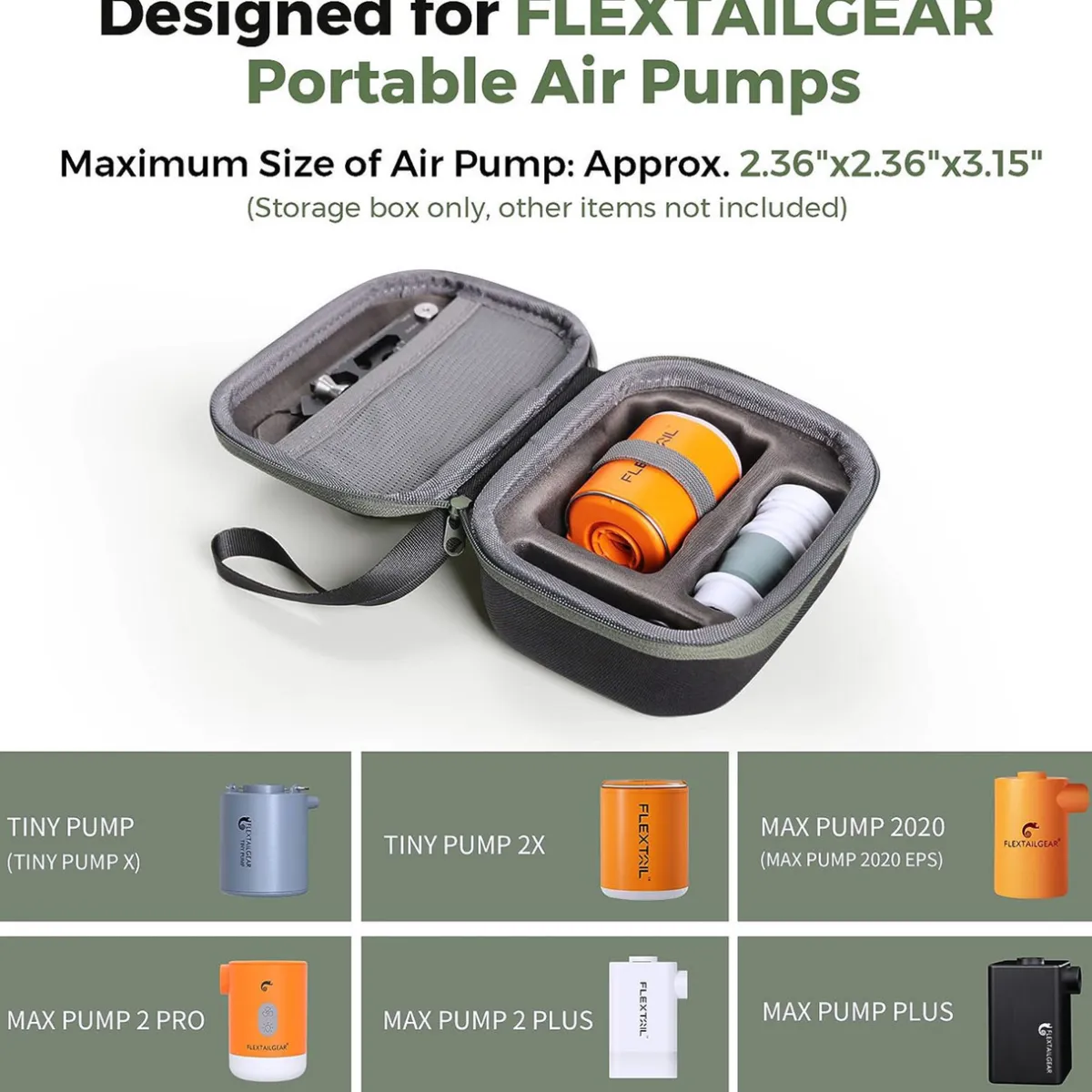 Flextail Storage Case for Max Pump 2Pro / Max Pump 2Plus / Tiny Pump 2X / Tiny Pump X