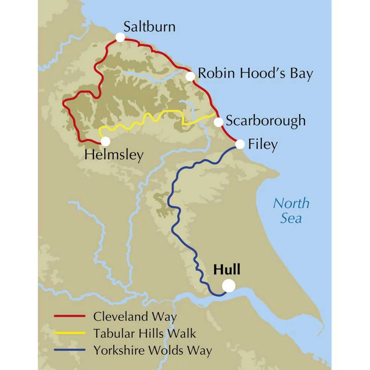 Harvey Maps The Cleveland Way and the Yorkshire Wolds Way 2024