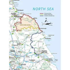 Harvey Maps The Cleveland Way and the Yorkshire Wolds Way 2024