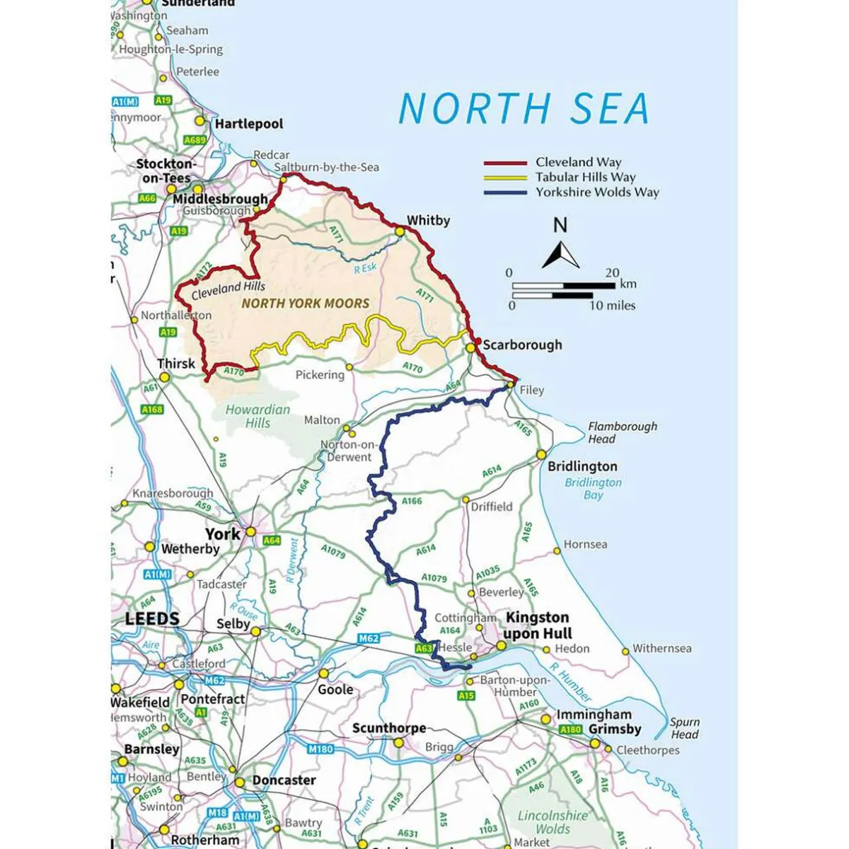 Harvey Maps The Cleveland Way and the Yorkshire Wolds Way 2024