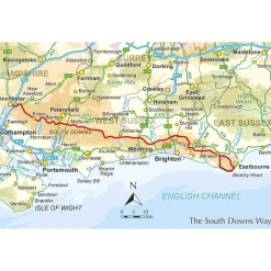 Harvey Maps The South Downs Way 2024
