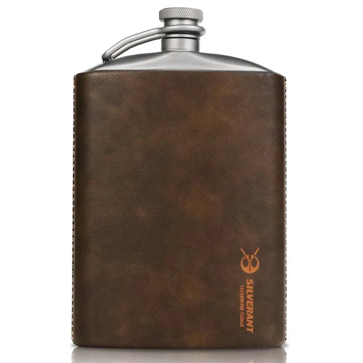 SilverAnt Titanium Hip Flask & Funnel 248ml