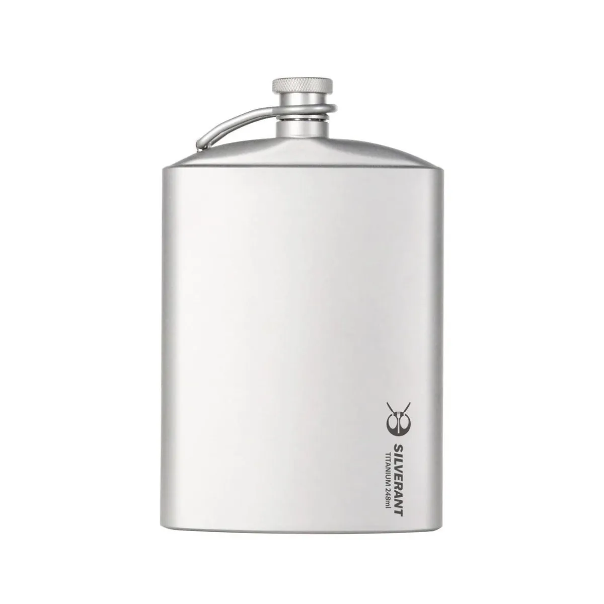 SilverAnt Titanium Hip Flask & Funnel 248ml
