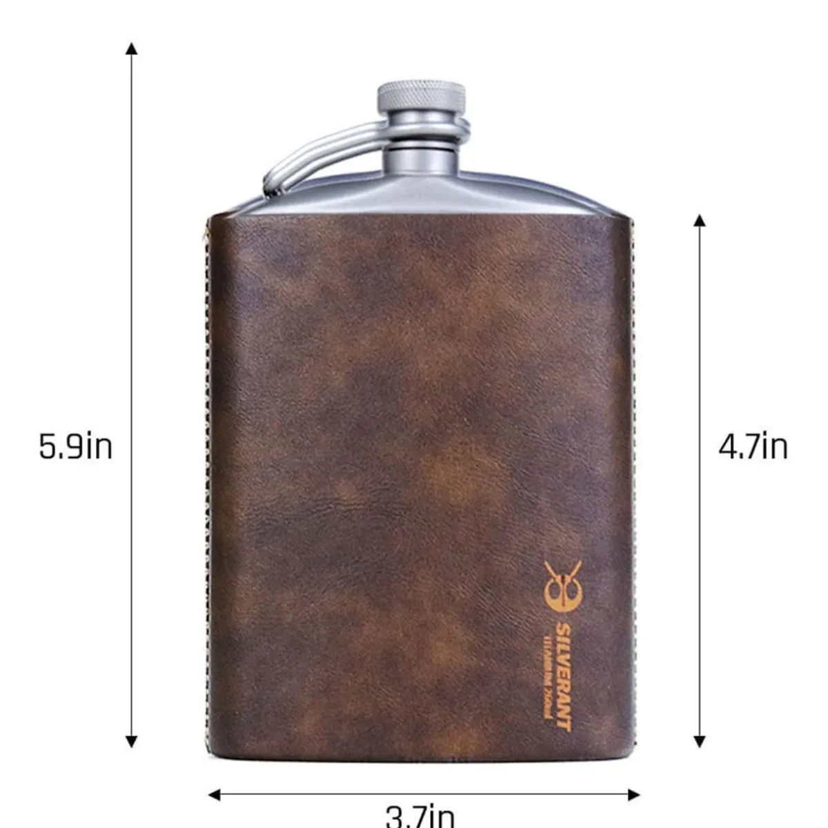SilverAnt Titanium Hip Flask & Funnel 220ml