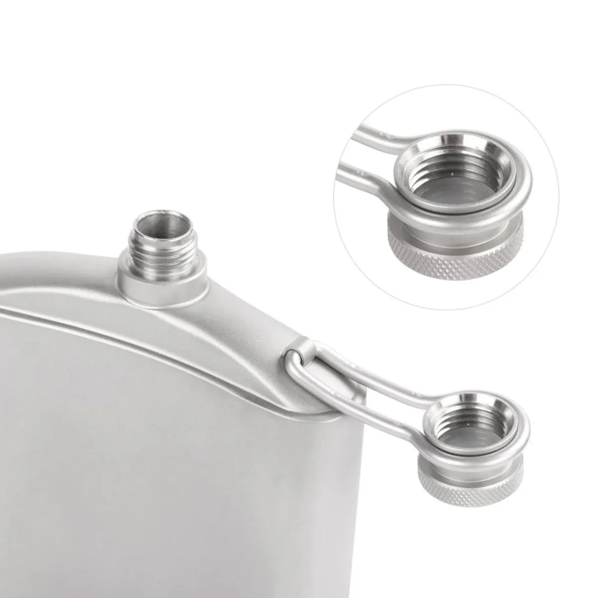 SilverAnt Titanium Hip Flask & Funnel 220ml