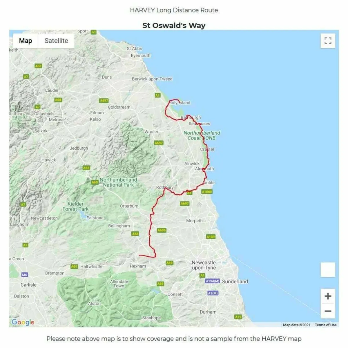 Harvey Maps Trail Map XT40 - St Oswald's Way