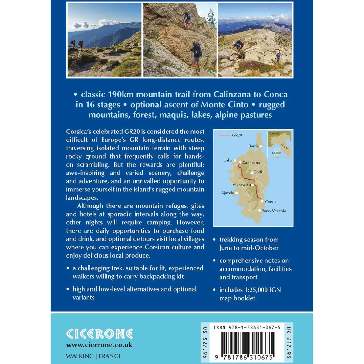 Cicerone Trekking the GR20 Corsica