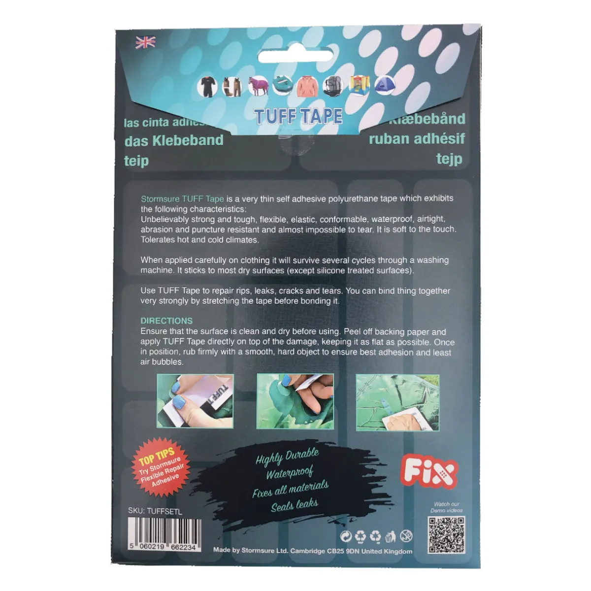 Stormsure TUFF Tape Self-Adhesive Assorted Patch Set - Large
