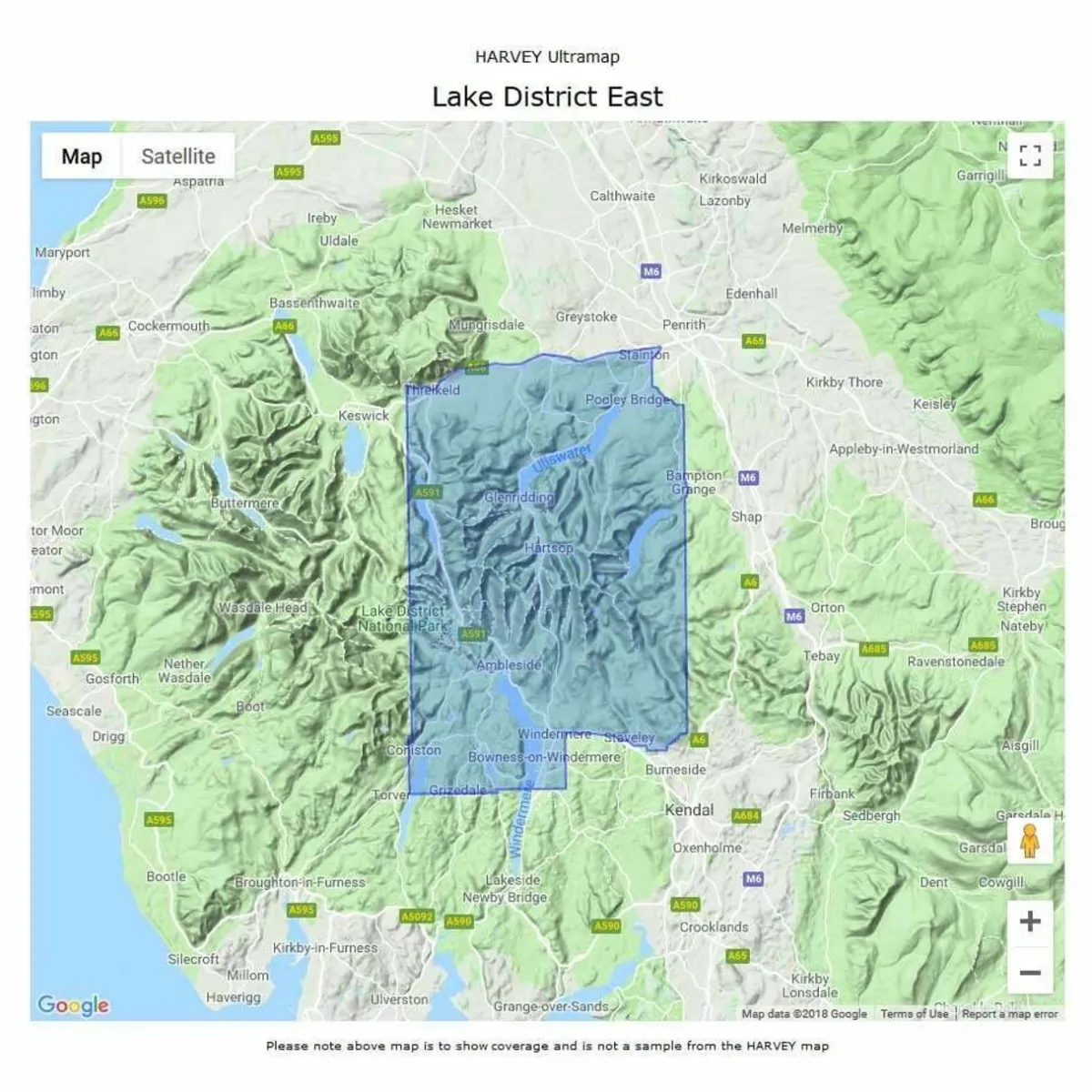 Harvey Maps UltraMap XT40 - Lake District East