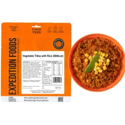 Expedition Foods Vegetable Tikka with Rice (High Energy Serving)