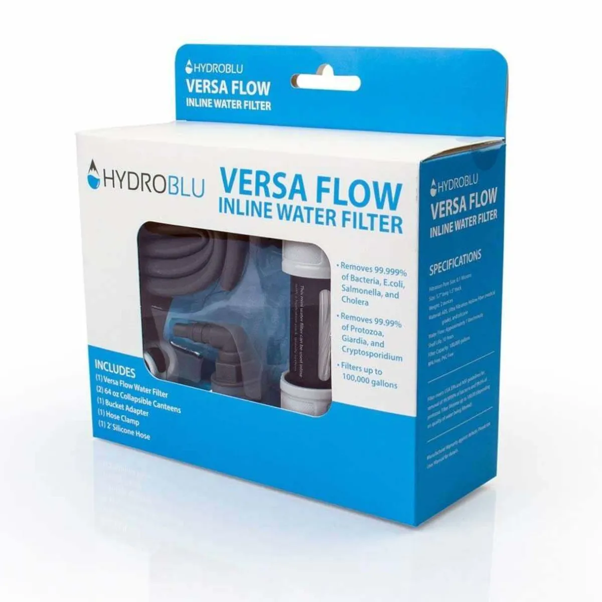 HydroBlu Versa Flow Lightweight Water Filter Package